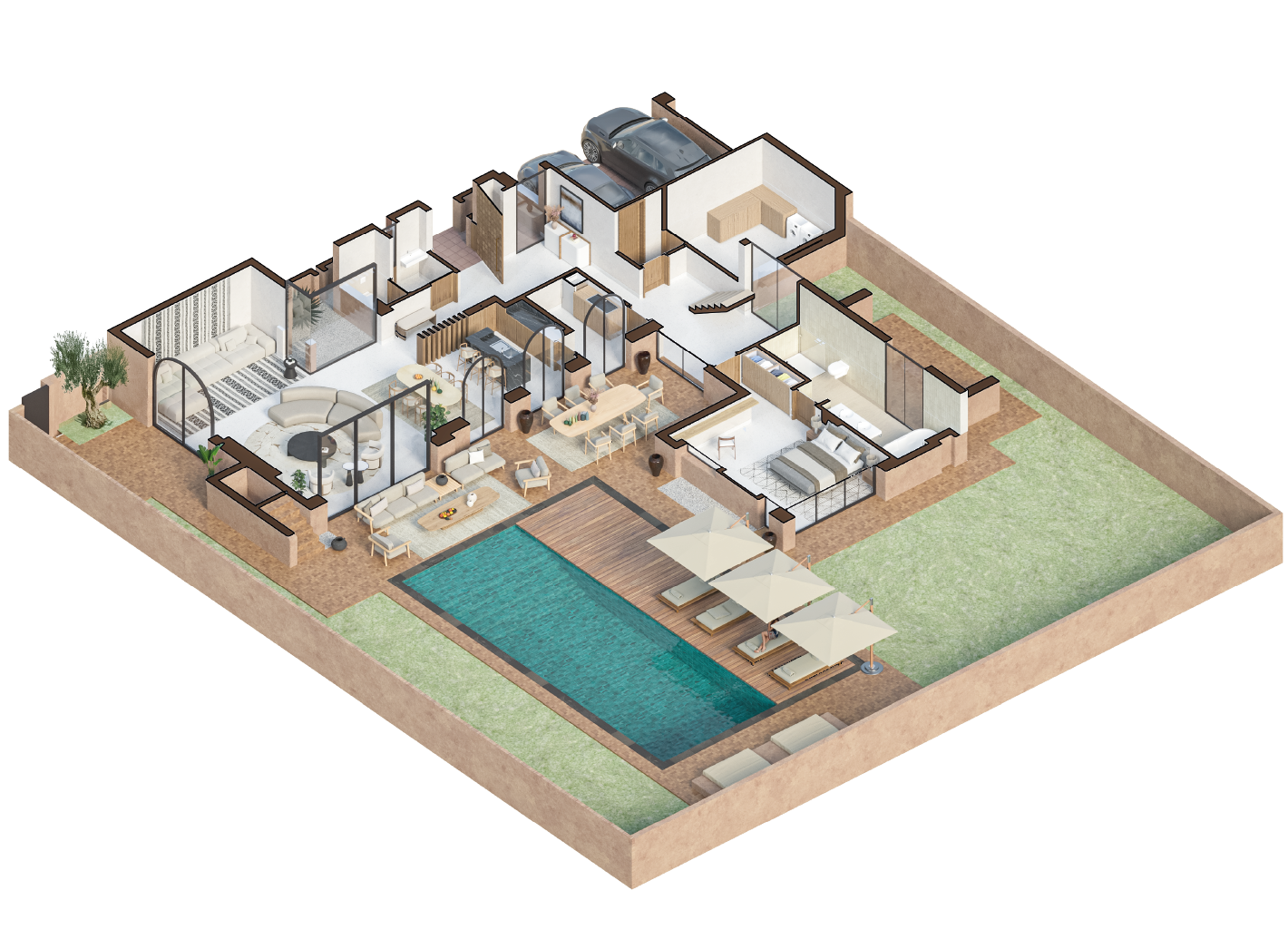 3D plan - Ground floor